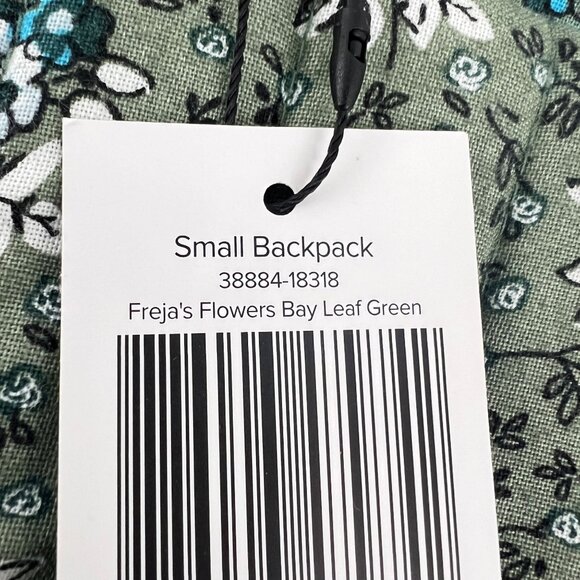 NEW Vera Bradley Small Backpack - Freja's Flowers Bay Leaf Green NWT - Picture 5 of 6